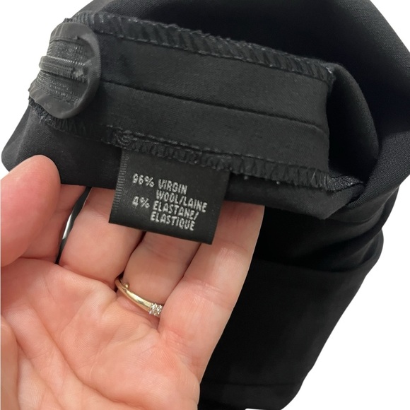 Lafayette 148 Virgin Wool Blend Elegant Black Women's Straight Leg Pants Sz 4 - Picture 6 of 9